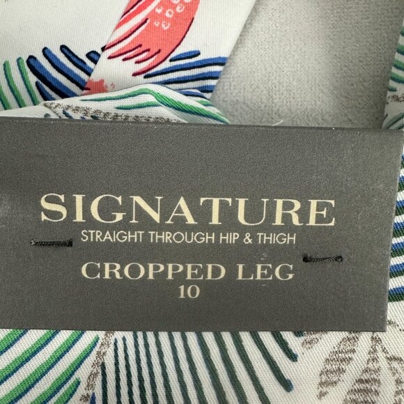 Ann Taylor Factory Floral Cropped Leg Pants Size 10 Cotton/Spandex Blend - Picture 3 of 6